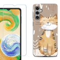 thumbnail image 1 of For Samsung Galaxy S25+ / S25 Plus 5G Phone Case Cover, Shockproof Case with Tempered Glass Screen Protector, by OneToughShield - Smiling Cat, 1 of 4