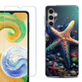 thumbnail image 1 of For Samsung Galaxy S25+ / S25 Plus 5G Phone Case Cover, Shockproof Case with Tempered Glass Screen Protector, by OneToughShield - Starfish, 1 of 4