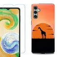 thumbnail image 1 of For Samsung Galaxy S25+ / S25 Plus 5G Phone Case Cover, Shockproof Case with Tempered Glass Screen Protector, by OneToughShield - Sunset Giraffe, 1 of 4
