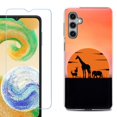 thumbnail image 1 of For Samsung Galaxy S25+ / S25 Plus 5G Phone Case Cover, Shockproof Case with Tempered Glass Screen Protector, by OneToughShield - Sunset Safari, 1 of 4