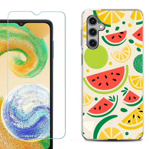 For Samsung Galaxy S25+ / S25 Plus 5G Phone Case Cover, Shockproof Case with Tempered Glass Screen Protector, by OneToughShield - Watermelon Mix
