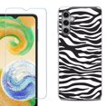 thumbnail image 1 of For Samsung Galaxy S25+ / S25 Plus 5G Phone Case Cover, Shockproof Case with Tempered Glass Screen Protector, by OneToughShield - Zebra B/W, 1 of 4
