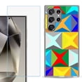 thumbnail image 1 of For Samsung Galaxy S25 Ultra 5G Phone Case Cover with Tempered Glass Screen Protector, by OneToughShield - Abstract Color, 1 of 4