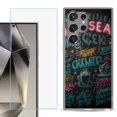 thumbnail image 1 of For Samsung Galaxy S25 Ultra 5G Phone Case Cover with Tempered Glass Screen Protector, by OneToughShield - Abstract Menu, 1 of 4
