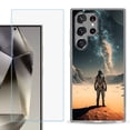 thumbnail image 1 of For Samsung Galaxy S25 Ultra 5G Phone Case Cover with Tempered Glass Screen Protector, by OneToughShield - Astronaut Milkyway, 1 of 4