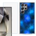 thumbnail image 1 of For Samsung Galaxy S25 Ultra 5G Phone Case Cover with Tempered Glass Screen Protector, by OneToughShield - Cosmos/Stars, 1 of 4