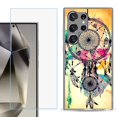 thumbnail image 1 of For Samsung Galaxy S25 Ultra 5G Phone Case Cover with Tempered Glass Screen Protector, by OneToughShield - Dream Catcher Color, 1 of 4