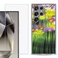 thumbnail image 1 of For Samsung Galaxy S25 Ultra 5G Phone Case Cover with Tempered Glass Screen Protector, by OneToughShield - Dream Flower, 1 of 4