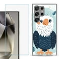thumbnail image 1 of For Samsung Galaxy S25 Ultra 5G Phone Case Cover with Tempered Glass Screen Protector, by OneToughShield - Eagle Smile, 1 of 4