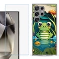 thumbnail image 1 of For Samsung Galaxy S25 Ultra 5G Phone Case Cover with Tempered Glass Screen Protector, by OneToughShield - Frog Craft, 1 of 4