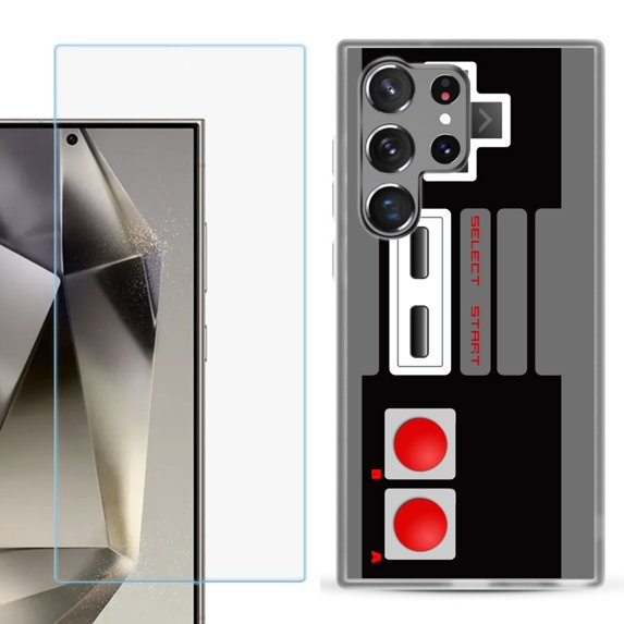 For Samsung Galaxy S25 Ultra 5G Phone Case Cover with Tempered Glass Screen Protector, by OneToughShield - Game Controller