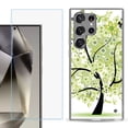 thumbnail image 1 of For Samsung Galaxy S25 Ultra 5G Phone Case Cover with Tempered Glass Screen Protector, by OneToughShield - Green Tree, 1 of 4