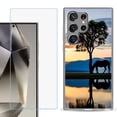 thumbnail image 1 of For Samsung Galaxy S25 Ultra 5G Phone Case Cover with Tempered Glass Screen Protector, by OneToughShield - Horse Tree, 1 of 4