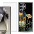 thumbnail image 1 of For Samsung Galaxy S25 Ultra 5G Phone Case Cover with Tempered Glass Screen Protector, by OneToughShield - Jellyfish, 1 of 4