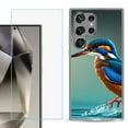thumbnail image 1 of For Samsung Galaxy S25 Ultra 5G Phone Case Cover with Tempered Glass Screen Protector, by OneToughShield - Kingfisher, 1 of 4