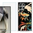 thumbnail image 1 of For Samsung Galaxy S25 Ultra 5G Phone Case Cover with Tempered Glass Screen Protector, by OneToughShield - Koi Fish, 1 of 4