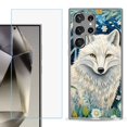 thumbnail image 1 of For Samsung Galaxy S25 Ultra 5G Phone Case Cover with Tempered Glass Screen Protector, by OneToughShield - Playful Wolf, 1 of 4