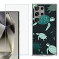 thumbnail image 1 of For Samsung Galaxy S25 Ultra 5G Phone Case Cover with Tempered Glass Screen Protector, by OneToughShield - Sea Turtle Mix, 1 of 4