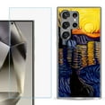 thumbnail image 1 of For Samsung Galaxy S25 Ultra 5G Phone Case Cover with Tempered Glass Screen Protector, by OneToughShield - Sunset River, 1 of 4