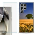thumbnail image 1 of For Samsung Galaxy S25 Ultra 5G Phone Case Cover with Tempered Glass Screen Protector, by OneToughShield - Wheatfield, 1 of 4