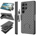 thumbnail image 1 of For Samsung Galaxy S25 Ultra 6.9" Case, Heavy Duty Shockproof Rugged Cover with Kickstand, Full Body Protective Case - Black, 1 of 7