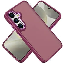 For Samsung Galaxy S25 Ultra Case, Slim Fit Thin Hybrid,Frosted Matte Polished Acrylic Hard PC with TPU Rubber Frame Phone Cover (Burgundy)