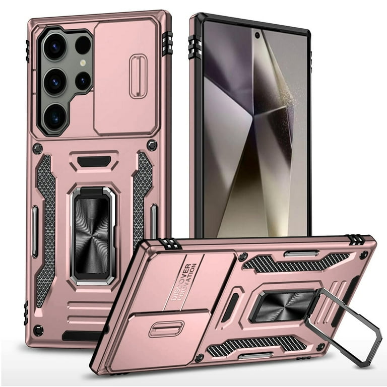 Galaxy S25 Ultra ピンクゴールド(カバー付き) For Samsung Galaxy S25 Ultra Case, Tough Hybrid Case with Movable