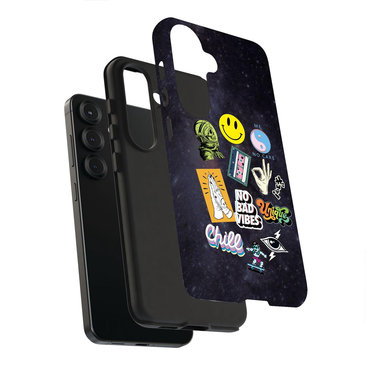 For Samsung Galaxy S25 Ultra, Dual-Layer, Galaxy Stickers Print, USA ...