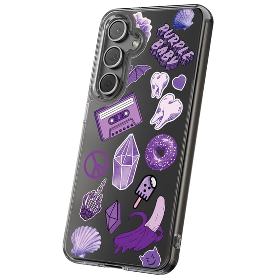 For Samsung Galaxy S25 Ultra, Hybrid Clear, Donut Collage Print, USA