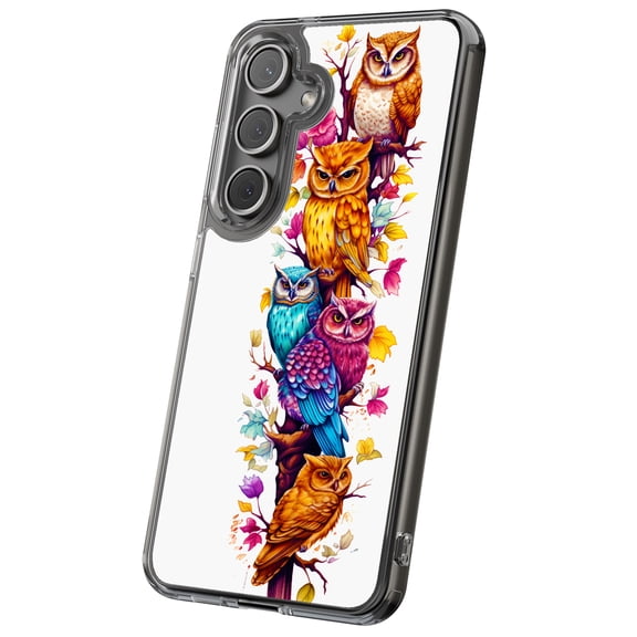 For Samsung Galaxy S25 Ultra, Hybrid Clear, Owls Tree 2 Print, USA