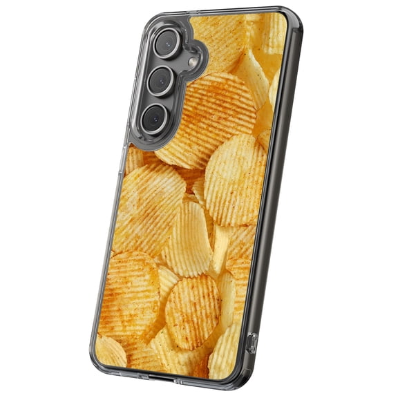 For Samsung Galaxy S25 Ultra, Hybrid Clear, Potato Chips Print, USA