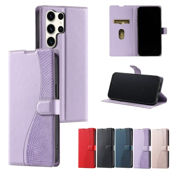 For Samsung Galaxy S25 Ultra S25 Plus Phone Case Leather Wallet Case with Card Holder Phone Cover