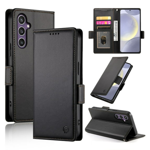 For Samsung Galaxy S25 Ultra S25Plus Phone Case Leather Wallet Case with Card Holder Phone Cover