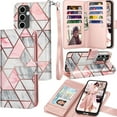 thumbnail image 1 of For Samsung Galaxy S25 Wallet Case with Credit Card Holder for Women Men, Flip PU Leather Wallet Phone Case for Galaxy S25, Tekcoo Detachable Magnetic Kickstand Cover with Wrist Strap, Marble, 1 of 8