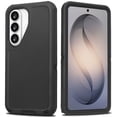 thumbnail image 1 of For Samsung Galaxy S26 Case, 3-in-1 Rugged Shockproof Protective Cover with Hard Shell and Soft Rubber Bumper, Drop Protection Armor, Black, 1 of 6
