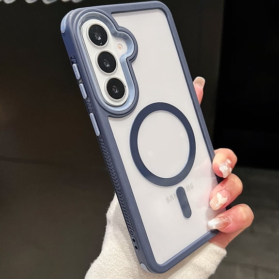 For Samsung Galaxy S26+ Case, Strong Magnetic Attraction Slim Phone Cover, Matte Anti-Fingerprint Back with Enhanced Camera Protection