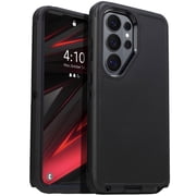 For Samsung Galaxy S26 Ultra Case, 3-in-1 Rugged Shockproof Protective Cover with Hard Shell and Soft Rubber Bumper, Drop Protection Armor, Black