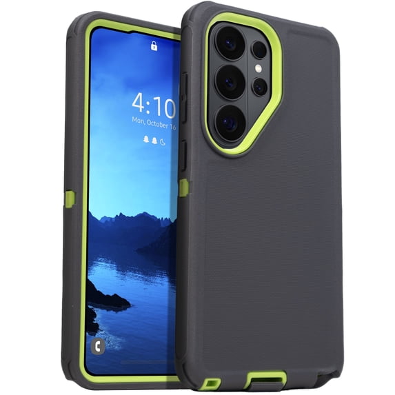 For Samsung Galaxy S26 Ultra Case, 3-in-1 Rugged Shockproof Protective Cover with Hard Shell and Soft Rubber Bumper, Drop Protection Armor, Grey