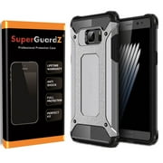 For Samsung Galaxy S7 Edge Case, SuperGuardZ Slim Heavy-Duty Shockproof Protection Cover Armor [SILV] + 2 Stylus Pen