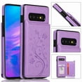 thumbnail image 1 of For Samsung Galaxy S8,Dteck Retro Flower Patterned PU Leather Back Card Wallet Flip Stand Cover,purple, 1 of 1