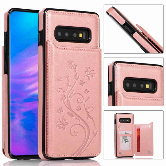 For Samsung Galaxy S8 Plus,Dteck Retro Flower Patterned PU Leather Back Card Wallet Flip Stand Cover,