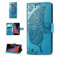thumbnail image 1 of For Samsung Galaxy S9,Dteck PU Leather Case [Built-in Credit Card Slots] Magnetic Design Flip Folio Leather Cover Case with Flower Butterfly Pattern,blue, 1 of 1