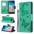 thumbnail image 1 of For Samsung Galaxy S9 Plus, Dteck Butterfly Patterned Cover PU Leather Magnetic Flip Card Slots Stand Wallet Protective Case With Hand Strap, green, 1 of 4