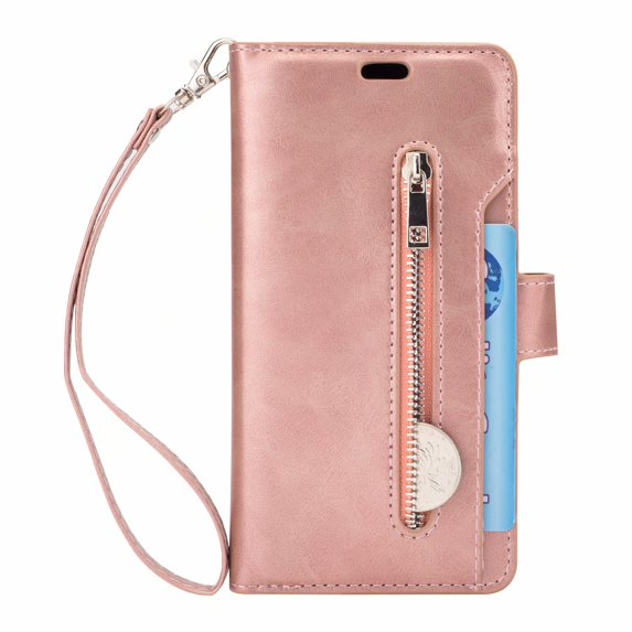 For Samsung Galaxy S9plus Wallet Leather Case Shockproof Multifunction Zipper Card Pocket Cover