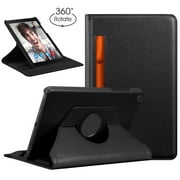 KUTECK For Samsung Galaxy Tab A 8.0 2019 / T290 / T295 360 Degree Rotating Stand W/ Pencil Slots Leather Folio Tablet Case