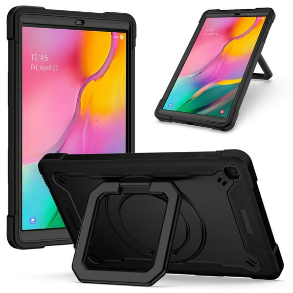 For Samsung Galaxy Tab A10.1  T510 Contrast Color Shockproof Robot Silicone + PC Case with Holder