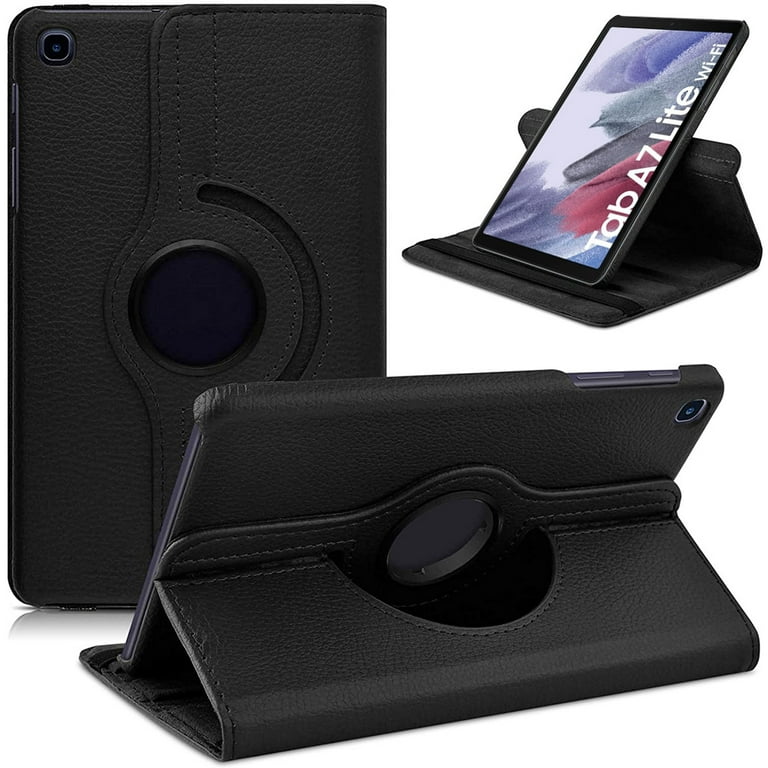 Degree / SM-T225 8.7 Leather A7 inch Tab Galaxy T220 / 360 Samsung Stand Rotating Tablet Black For PU Cover Folio Case Lite