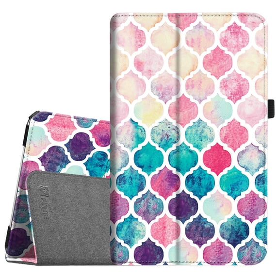 For Samsung Galaxy Tab E 9.6 / Samsung Tab E Nook 9.6 Tablet Case - Fintie Slim Fit PU Leather Stand Cover,Moroccan Love