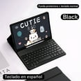 thumbnail image 1 of For Samsung Galaxy Tab Keyboard Case For A8 10.5 S6 Lite 10.4 S7 S8 11in S7 FE S8 Plus 12.4in Case Spanish Tablet Keyboard Cover, 1 of 10