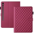 thumbnail image 1 of for Samsung Galaxy Tab S10 FE Plus 13.1 Inch Case, Rhombus Pattern Multiple Viewing Angles Stand Slim Folio Cover (Red), 1 of 6